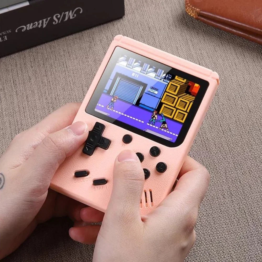 Portable Game Console with Built-In Retro Games and USB Charging