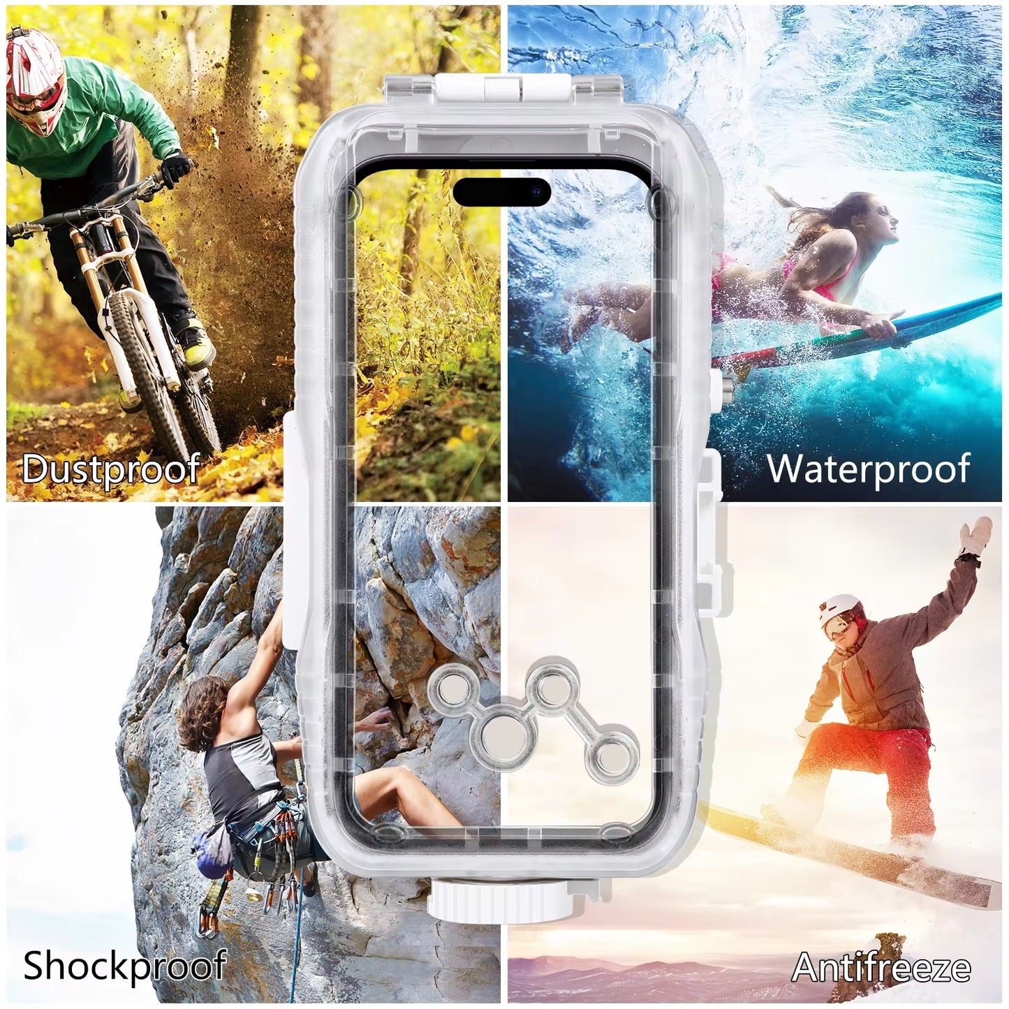 PULUZ 40M Waterproof Diving Case for iPhone 15/14/13/12/11 Pro Max - Ultimate Underwater Video Housing with One-Way Valve